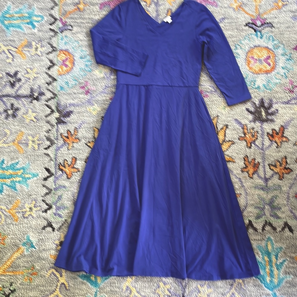 Pact Fit and Flare 3/4 Sleeve Midi Party Dress